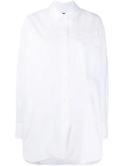 Simone Rocha Embroidered Buttoned Shirt In White