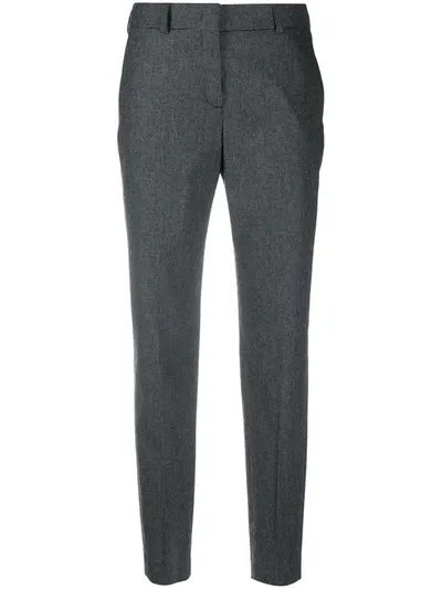 Ps By Paul Smith Mid-rise Tapered Trousers In Grey