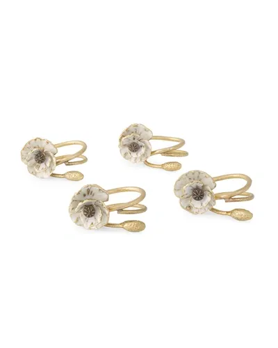 Michael Aram Anemone 4-piece Napkin Ring Set