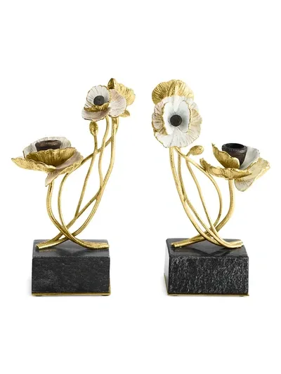 Michael Aram Anemone 2-piece Candleholder Set