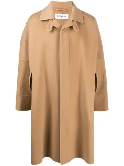 Lanvin Oversize Coat In Neutrals