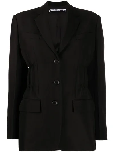 Alexander Wang Single-breasted Fitted Blazer In Black