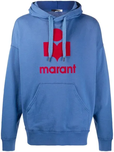 Isabel Marant Miley Logo Hoodie In Blue