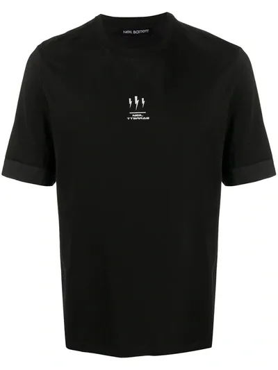 Neil Barrett Lightning Logo T-shirt In Black