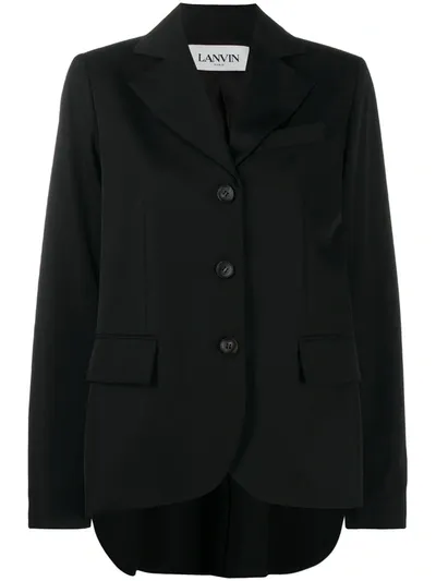 Lanvin Cape Detail Tailored Blazer In Black