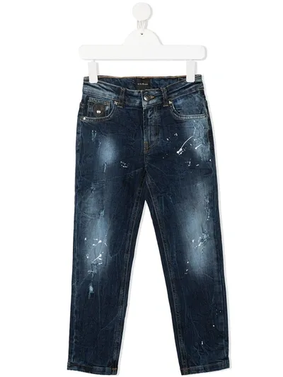 John Richmond Junior Kids' Straight-leg Jeans In Blue