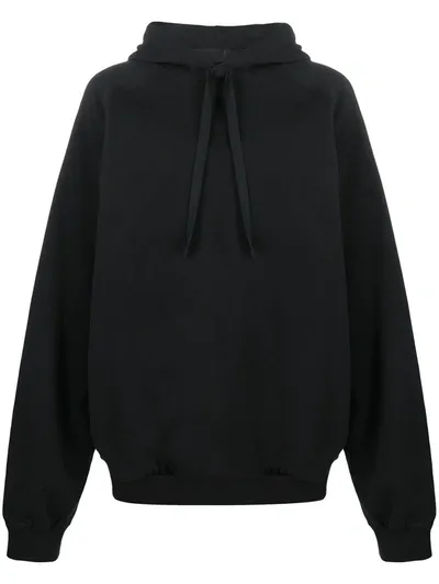 Haider Ackermann Oversized Cotton Hoodie In Black