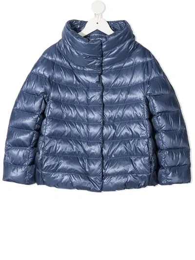 Herno Teen Shell Puffer Jacket In Blue