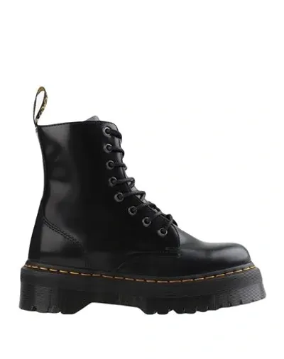 Dr. Martens' Ankle Boots In Black Polished Smooth