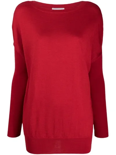 Snobby Sheep Grace Dolman-sleeve Sweater In Red