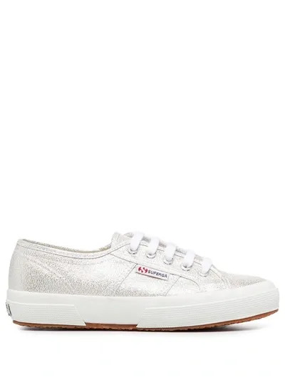 Superga Metallic Low-top Sneakers In Silver