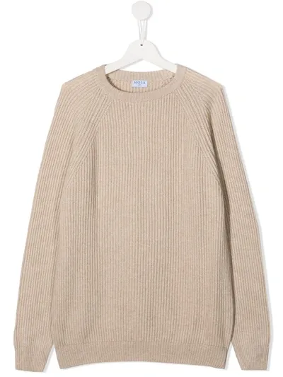 Siola Teen Rib-knit Jumper In Neutrals