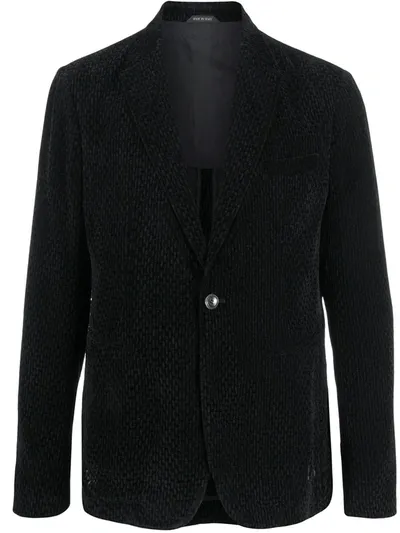 Giorgio Armani One-button Blazer In Black