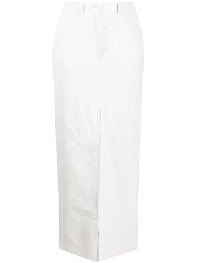 Sunnei Split-hem Maxi Skirt In White