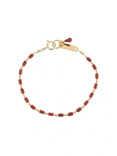 Isabel Marant Bead-chain Bracelet In Red