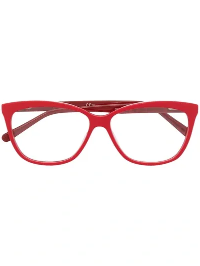 Moschino Eyewear Cat Eye Frame Glasses In Rot