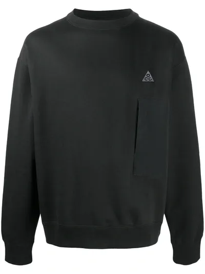 Nike Pouch-pocket Sweatshirt In Black