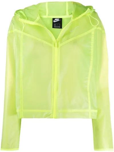 Nike Windrunner Transparent Jacket In Yellow