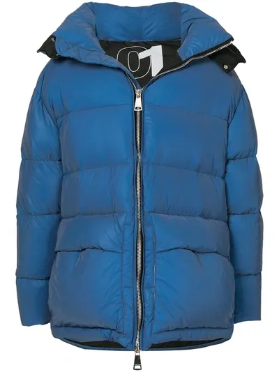 Khrisjoy Reflective Kj Puffer Parka In Blue