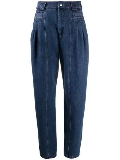 Koché Tapered High-waisted Jeans In Blue