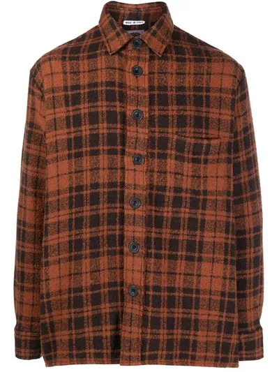 Destin Fringe Panel Shirt In Orange