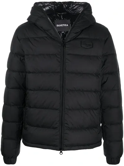 Duvetica Quilted Down-padded Jacket In Black