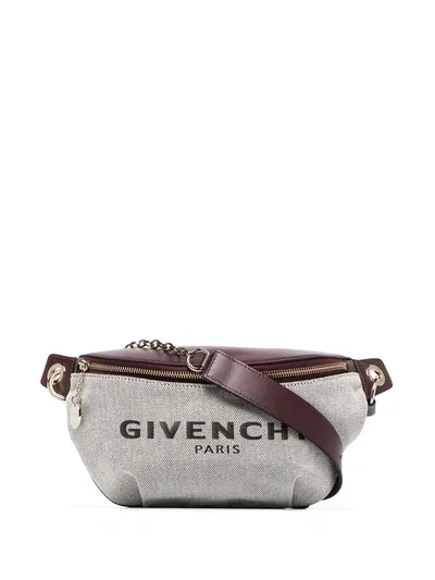 Givenchy Logo Print Canvas Crossbody Bag In Neutrals