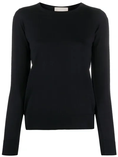 Drumohr Slim-fit Crew-neck Jumper In Blue