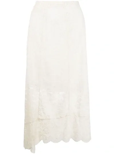 Rabanne Lace Mid-length Skirt In Neutrals