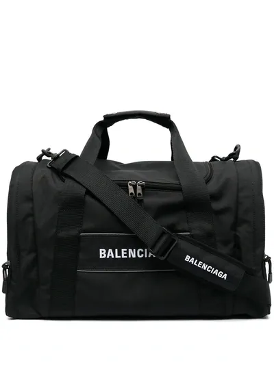 Balenciaga Logo-patch Sport Gym Holdall In Black