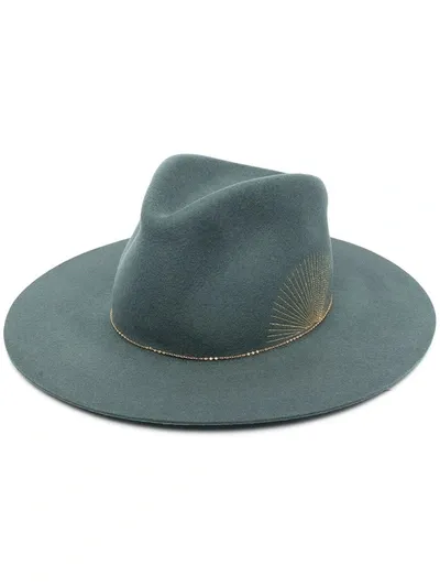 Van Palma Le Basile Fedora Hat In Green