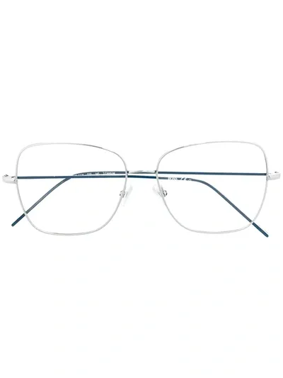 Hugo Boss Square-frame Glasses In 银色