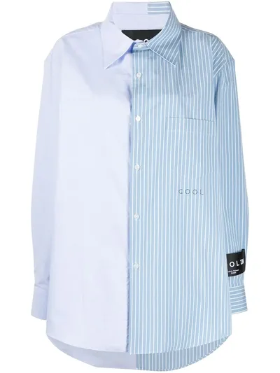 Cool Tm Contrast Panel Shirt In Blue