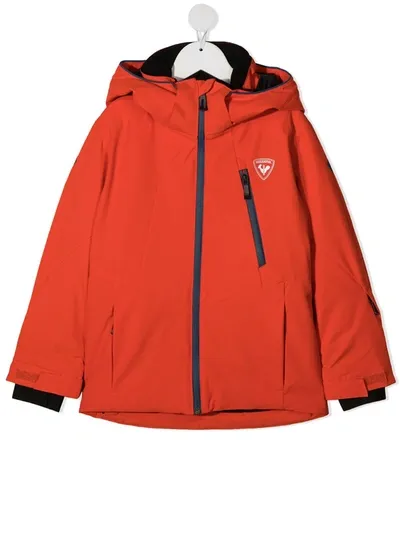 Rossignol Teen Contrôle Hooded Jacket In Orange