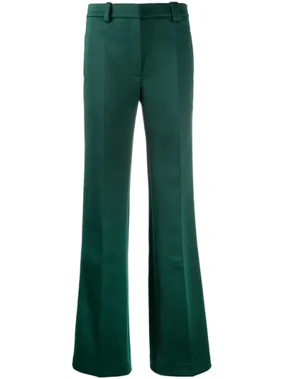 Lacoste High-waisted Tailored Trousers In Green