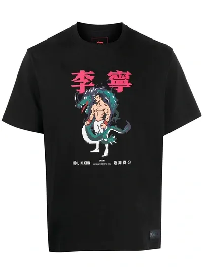 Li-ning Pixel Fighter Print T-shirt In Black