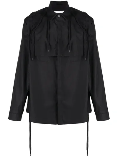 Craig Green Lace-up Detail Long-sleeve Shirt In Black