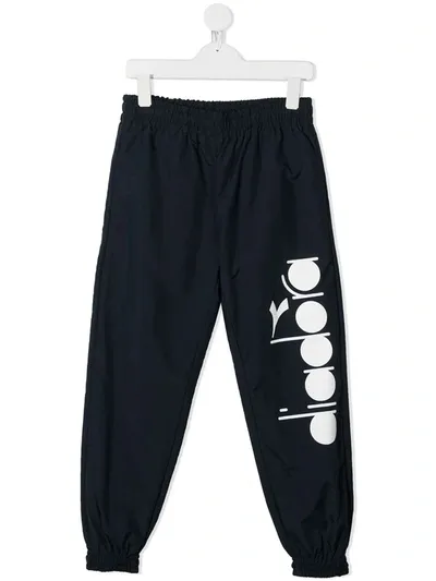 Diadora Junior Teen Logo-print Track Pants In Blue