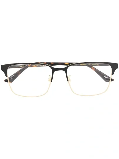 Gucci Tortoiseshell Detailing Square Glasses In Brown