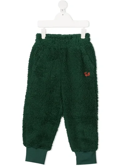 Tiny Cottons Kids' Shearling Track Pants In Green