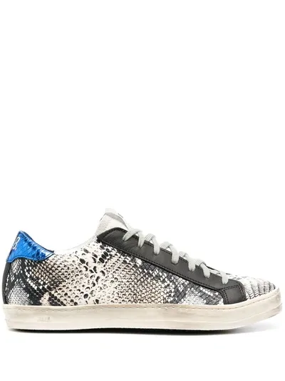 P448 John Twister Python-effect Sneakers In Neutrals