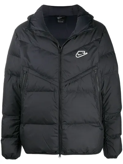 Nike Windrunner Down Padded Jacket In Black