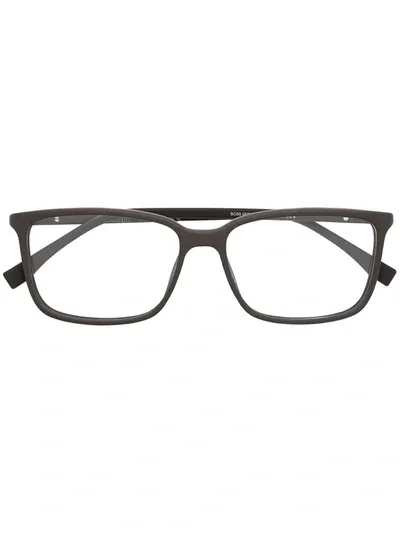 Hugo Boss Rectangle-frame Glasses In Brown