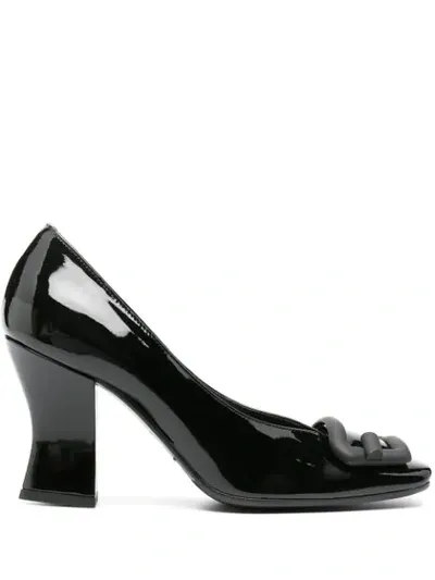 Roberto Festa Square-toe Buckle Pumps In Black