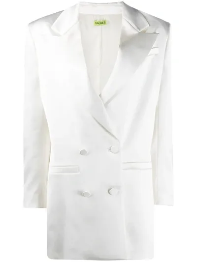 Gauge81 Double-breasted Blazer Jacket In White