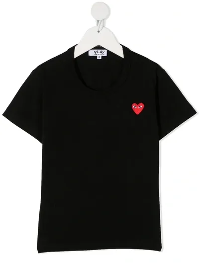 Comme Des Garçons Play Heart-patch T-shirt In Black