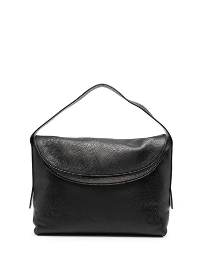 Fabiana Filippi Grained Monii-embellished Messenger Bag In Black