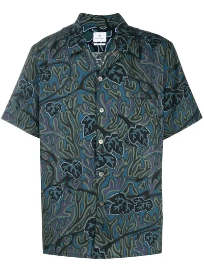 Ps By Paul Smith All-over Print Shirt In Blue