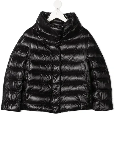 Herno Kids' Shell Puffer Jacket In Nero