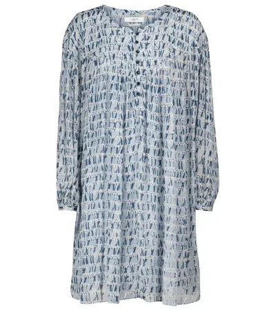 Isabel Marant Étoile Silorion Tie-dye Print Viscose Dress In Blue